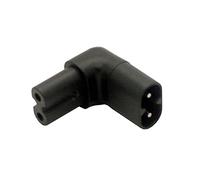 Figura 8 IEC 320 C7 a C8 90 gradi verso l'alto verso il basso angolo retto estensione adattatore CA