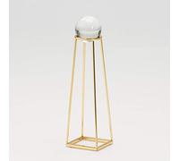 FIGURA 8X8X29 CRISTAL/METAL DORADO