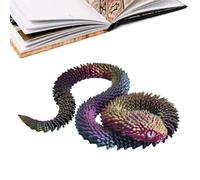 Figura a serpente incernierata - Animale realistico, scultura mobile con segmenti mobili, divertenti giocattoli a sorpresa | Articolo decorativo giocoso di lunga durata per tavolo, camera da letto