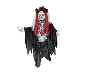 Figura Animata Scheletro La Catarina per Halloween - Effetto Luci e Suoni, 100cm