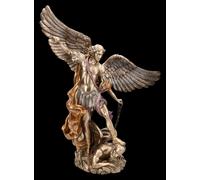 Figura Arcangelo Michael Bronzo Statuetta Decorativa in Resina