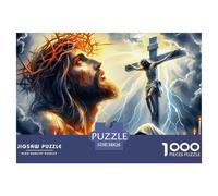 Figura Arte Religiosa Puzzle 1000 Pezzi Carta per Adulti Scena della Crocifissione Gioco di Puzzle 1000 Pezzi Relax Decorazione Casa 38x26cm/1000pcs