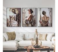 Figura astratta Pittura Sexy Girl Body Back Poster e Stampe Modern Retro Canvas Picture Wall Art Living Room Home Decor 50x70cmx3 Senza Cornice