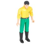 Figura Bruder Bworld John Deere con maglietta gialla e pantaloni verdi