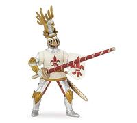 Figura Cavaliere Bianco Giglio, Collezione Medievale, Bambini 3+ Anni | Gioco creativo di duello cavalleresco | dipinta a mano | un bel pezzo da esporre con orgoglio | regalo per bimbe e bimbi