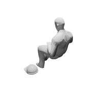 Figura Conducente Seduto Camion Mezzi Pesanti Stampato 3D Scala 60%