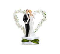 Figura coppia di sposi, bianco, 16 cm