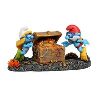 Figura da collezione Aqua Della Les Puffi, cassaforte del tesoro (2022)