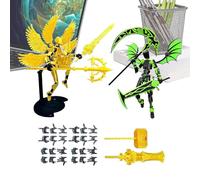 Figura D'Azione Robot - 2 Set Di Robot Pre-assemblato Con ,Decorazione da Scrivania Stampata in 3D con Giunti Mobili,Per Collezionisti Appassionati Di Giochi Soggiorno Scaffale Per Libri Scrivania