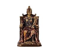 Figura Dea della Fortuna seduta Resina dipinta a mano 13 cm