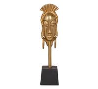 Figura decorativa 11 x 10,5 x 46 cm Nero Oro Africano