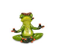 formano Figura decorativa a forma di rana, yoga, hippie (rana seduta)