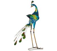 Figura decorativa blu 75 cm PEACOCK