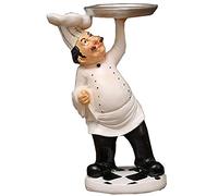 Figura Decorativa della Statua dello Chef, Scultura da Tavolo da appoggio per la casa in Resina per Cottage di Campagna, Ornamento da Cucina Gourmet,N