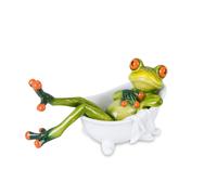 Figura Decorativa Formano Rana In Vasca Rana 16 CM Pietra Sintetica