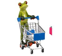 Figura Decorativa Froschmann Con Carrello H. 18Cm Formano Froschhausen