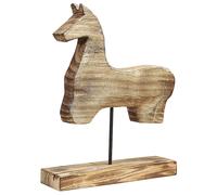 Figura Decorativa Moderna a Forma di Cavallo Legno Chiaro Colima
