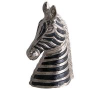 Figura decorativa Ornamento a forma di zebra per scaffale Argento Zagora