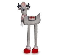 Figura Decorativa Renna di Natale Rosso Grigio 23 x 55 x 49 cm (4 Pezzi)