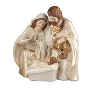Figura Decorativa Sacra Famiglia, Presepe H. 12Cm In Porcellana Formano W25