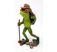 Figura Decorativa Viandante Rana H.17 Cm Verde Chiaro Formano Froschhausen