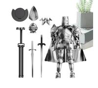 Figura del robot d'azione, figura di azione del cavaliere medievale,Modello completo per il corpo del cavaliere medievale multi-giunto | Statue flessibile Figurina mobile con testa rotante a 360 gradi