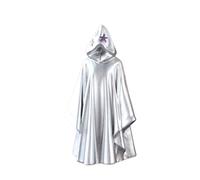 Figura della morte con cappuccio in resina e mantello argentato | Decorazione per Halloween, 9,5 cm / 3.74in, per interni