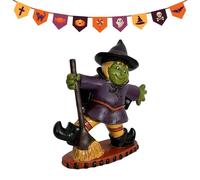 Figura della strega di Halloween - strega gotica posabile, statua dipinta a mano | Ornamento desktop artigianale decorazione per la casa mago, misterioso tema maledizione statue figurine Halloween per