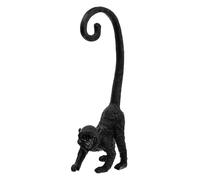 Figura della tuta in resina nera Atmosphera con realismo e design elegante per la decorazione di credenze e librerie
