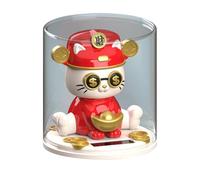 Figura Di , Andando Con La Testa Di Gatto Per Il Bordo Di Automobili | Statua Di Di Insediamento Automatico Solare - Ornamenti Da Tavolo Di Gatti Fortunati Per Bambino