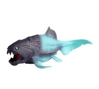 Figura di animale Dunkleosteus in gomma flessibile, modello d'azione realistico per alleviare lo stress e scopi educativi, ideale per progetti scientifici, giocattoli didattici, regali di compleanno