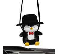 Figura di animale oscillante per cruscotto auto in plastica, ciondolo a forma di specchio dei cartoni animati, decorazione per interni dell'auto, ideale come idea regalo per adulti, amici, famiglia