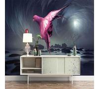 Figura Di Aquila Animale Viola Del Cielo 3D Carta Da Parati Facile Installare Mobili Sfondi Ufficio Divano Camera Letto Sfondo Decorazione Murale-350cm×256cm