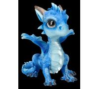 Figura di Drago Bambino Blu - Ghiaccio Dragonling - Fantasy Gotico Deko Regalo
