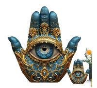 Figura di Fascino degli Occhi - Decorazione della Mano Simbolico, decorazioni per feste fatte a Mano per gli Occhi malelici | Statua di Palma in Resina, Display del Cappotto della Biblioteca