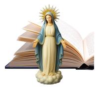 Figura Di Mary Decorativa - Scultura Del Tavolo In Resina | Decorazione Spirituale | Piccola Statua Della Vergine Maria | Scultura Decorativa In Resina Per Un Comodino Da Davanzale Area Di Meditazion