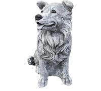 Figura di pietra cane Collie, resistente al gelo e alle intemperie fino a -30 °C, pietra massiccia