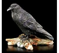 Figura Di Raven - Il Raven E La Chiave - Statua Veronese Di Corvo Con Chiave