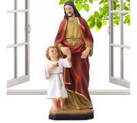 Figura Di Santo Cattolico - Figura Religiosa Di St Joseph | Scultura Di Resina Con Display Per Decorazioni Per Bambini | 8,4 Pollici Di Fede Da Collezione Ornamento Per La Decorazione Di Scaffali Per