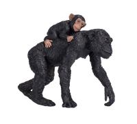 Mojo: Scimpanzé con cucciolo - figura dipinta a mano