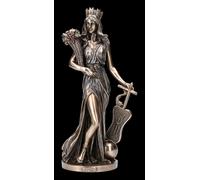 Figura Di Tyche - Fortuna Greca | Decorazione Divina Bronzo 28Cm Veronese