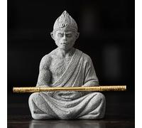 Figura Di Wukong, Statua Di Wukong Del Mito Nero, Decorazione Del Re Delle Scimmie, Statua Di Figurine Di Sun Wukong Fatta A Mano in Pietra Arenaria, Regalo Di Ornamento Del Desktop,B
