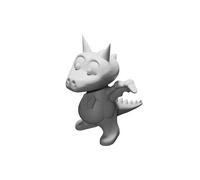Figura Drago Wyvern per Alpha Chi Sigma AXS Confraternita Mascotte Lettere 3D