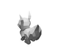 Figura Eevee Low-Poly Stampata 3D Modello Pokemon Decorazione Display