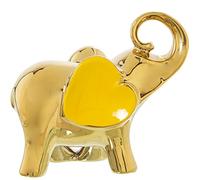 FIGURA ELEFANTE CERÁMICA DORADO/AMARILLO 27X12X25CM