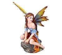 Figura elfo - Autunno fata Dawn 16,5 cm - Fata arancione vestito blu figura elfo angelo