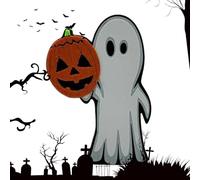 Figura Fantasma Di Halloween Statuette Decorative Per La Casa Stampate In