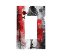 Figura femminile che tiene un interruttore della luce di una rosa piastra da parete copertura della piastra frontale singolo Rocker 1 Gang Decorator Outlet Coperture della presa per la casa cucina