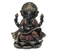 Figura Ganesha nera scrive sulla pergamena sacra | Statua decorativa
