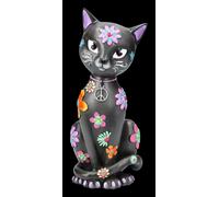 Figura Gatti - Hippy Kitty - Animale Decorativo Fantasy 26cm Kitten